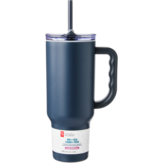 President's Choice Hot or Cold Stainless Steel Travel Tumbler - Charcoal 1 ea, $20.00/1ea