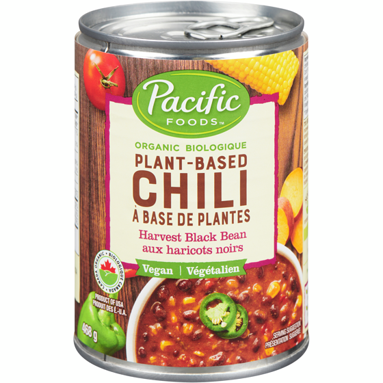 Pacific Foods Plant-Based Chili Organic Harvest Black Bean 468 g, $0.96/100g