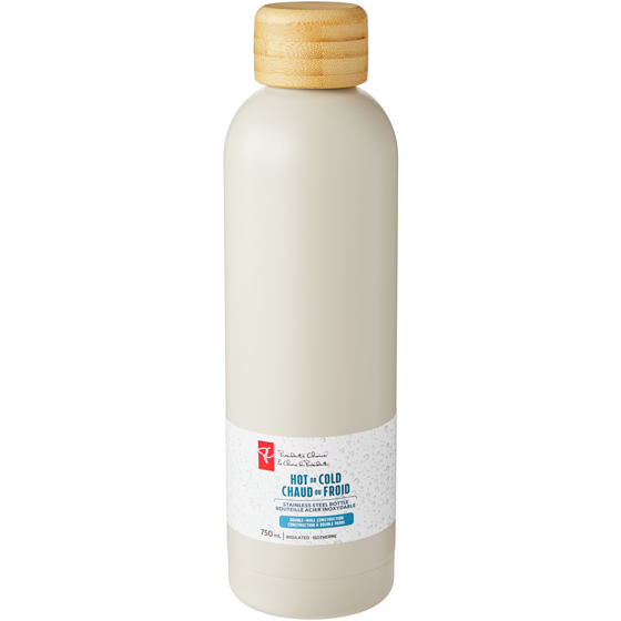 le Choix du Président Bouteille en acier inoxydable Chaud ou Froid – amande 1 ea, 8,29 $/1ch