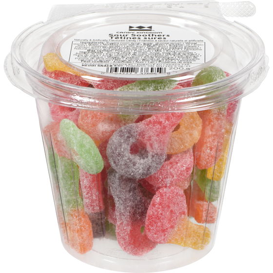 Johnvince Foods Naturally & Artificially Flavoured Candy Sour Soothers 200 g, $1.50/100g