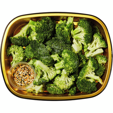 null Broccoli with Everything Bagel Seasoning Side 421 g, $2.14/100g