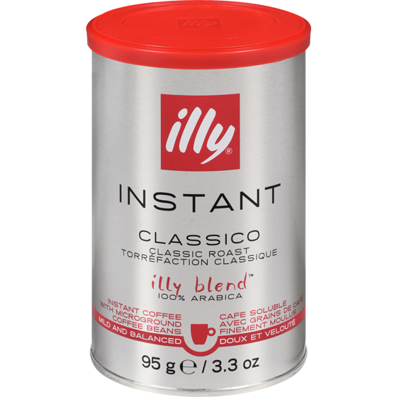 Illy Illy blend cafe soluble avec grains de café finement moulus classico torréfaction classique 95 g, 16,83 $/100g