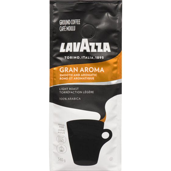 Lavazza Ground Coffee Gran Aroma Light Roast 340 g, $5.59/100g