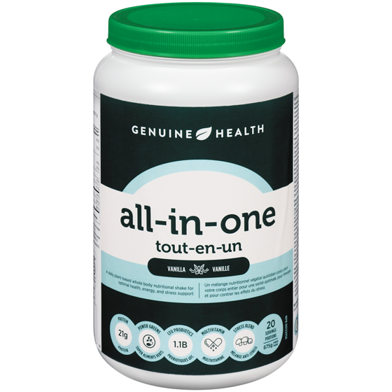 Genuine Health All-In-One Powder Vanilla 675 g, $9.33/100g