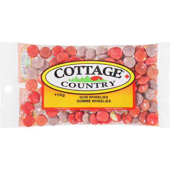 Cottage Country Gum Wheelies 115 g, $2.60/100g