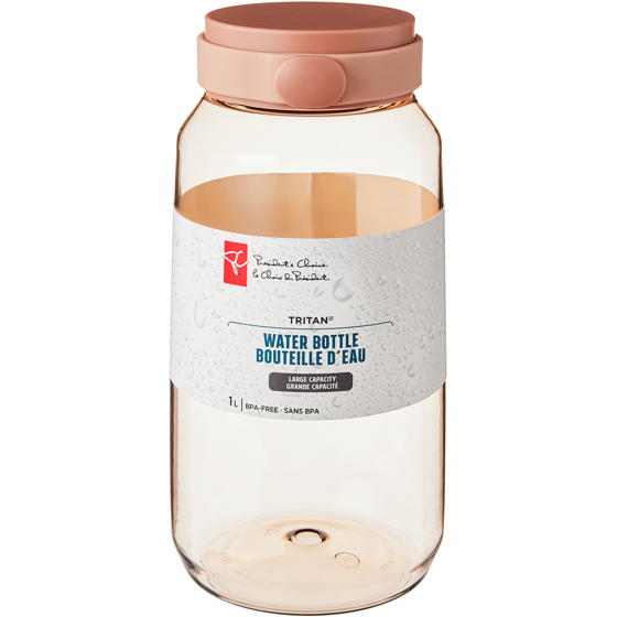 President's Choice Large Capacity Tritan Water Bottle - Blush 1 ea, $15.00/1ea