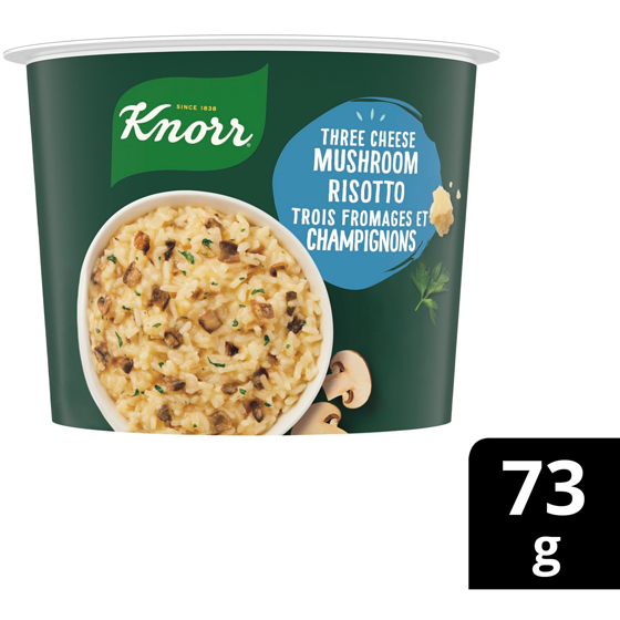 Knorr Contenant de Riz Risotto Trois Fromages et Champignons 73 g, 4,10 $/100g