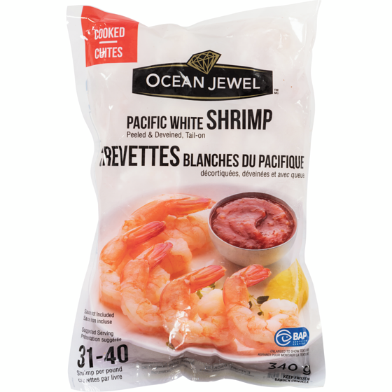 Ocean Jewel Crevettes blanches cuites, 31-40 pièces 340 g, 2,64 $/100g