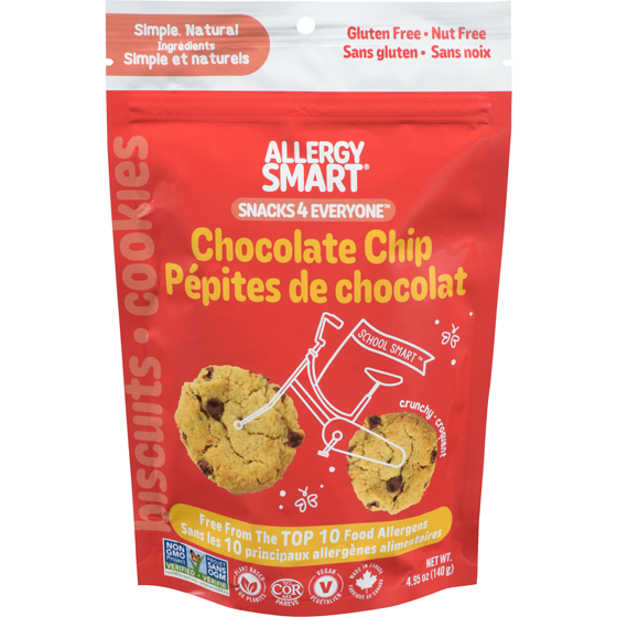 Allergy Smart Cookies Chocolate Chip 140 g, $2.85/100g