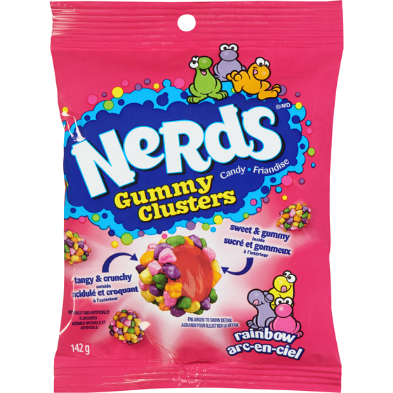 Wonka Nerds Gummy Clusters Candy Rainbow 142 g, $2.81/100g
