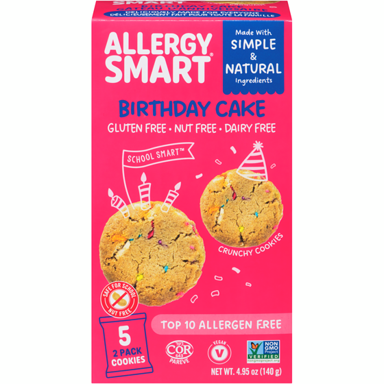 Allergy Smart Birthday Cake Cookies 140 g, $3.56/100g
