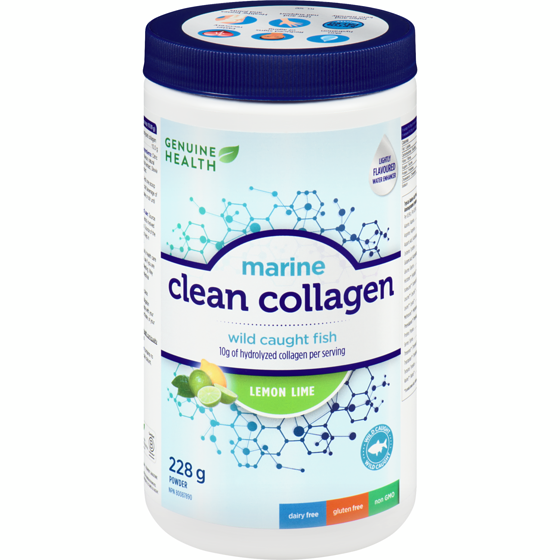 Genuine Health Marine Clean Collagen Powder Lemon Lime 228 g, $18.64/100g