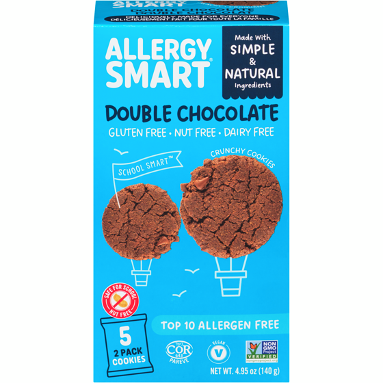 Allergy Smart Double Chocolate Cookies 140 g, $3.56/100g