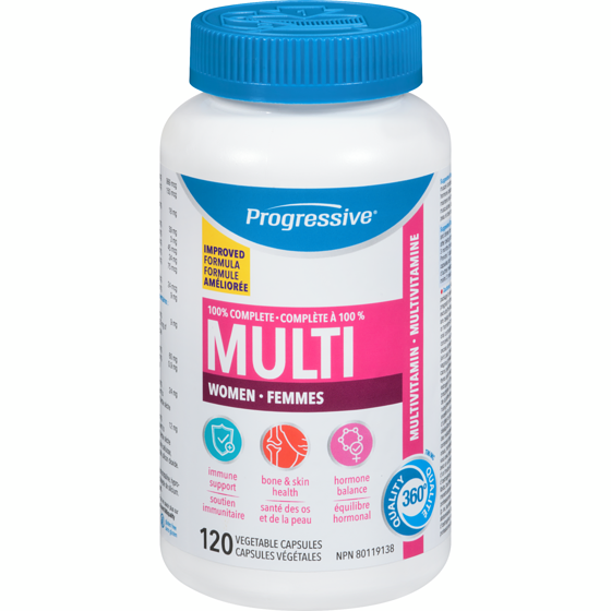 Progressive Multi multivitamine femmes 120 ea, 0,27 $/1ch
