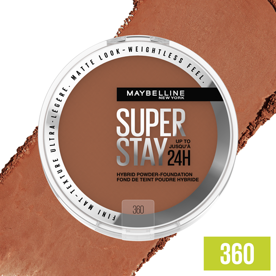 Maybelline Super Stay 24 Hour Hybrid Powder Foundation, Waterproof, Vegan, Mattifying 360 6 g, $267.00/100g