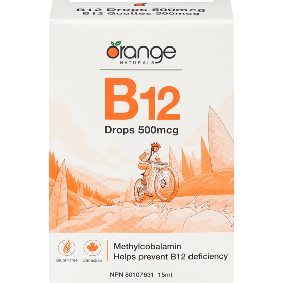 Orange Naturals B12 Drops 500 Mcg 15 ml, $173.27/100ml