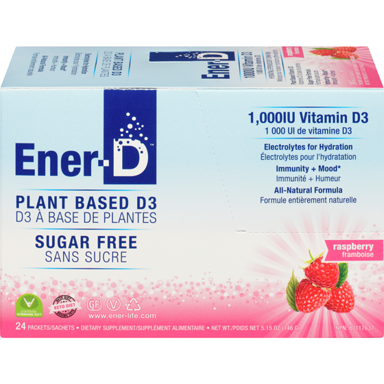 Ener D Sugar Free Dietary Supplement Raspberry 146 g, $13.69/100g