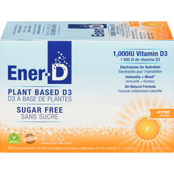 Ener D Sugar Free Dietary Supplement Orange 146 g, $13.69/100g