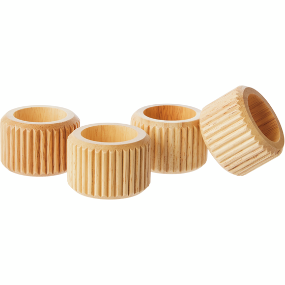 President's Choice Acacia Rib Napkin Rings 4 Pack 1 ea, $12.00/1ea