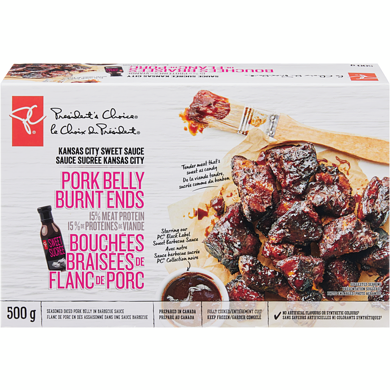 le Choix du Président Bouchées braisées de flanc de porc 500 g, 3,60 $/100g