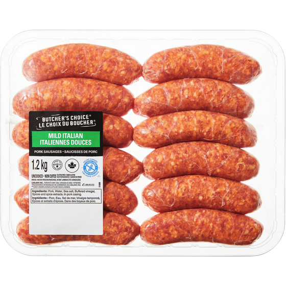 Butcher's Choice Mild Italian Pork Sausages Club Pack 1.1 kg, $0.91/100g