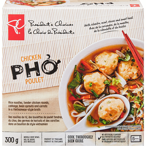 President's Choice Chicken Pho 300 g, $2.00/100g