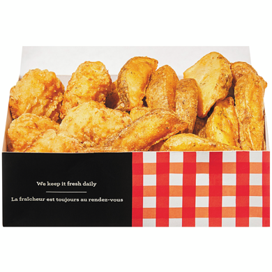 null Boneless Bites with Wedges (Available after 11am) 362 g, $2.49/100g