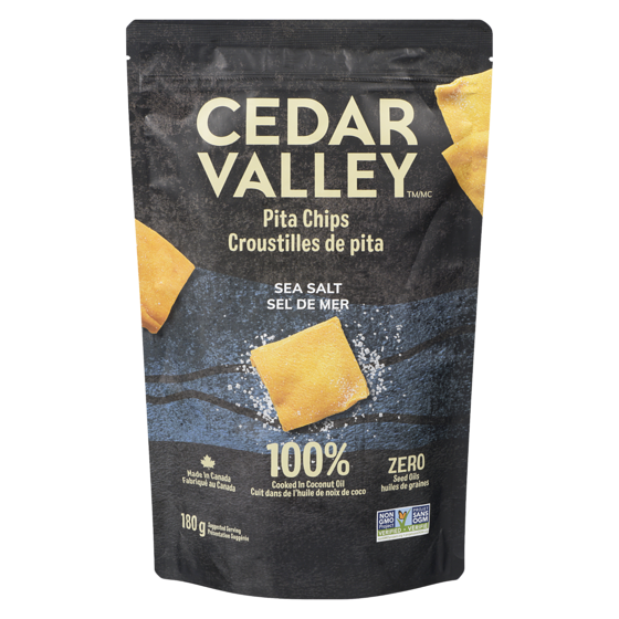 Cedar Valley Croustilles de pita sel de mer 180 g, 3,05 $/100g