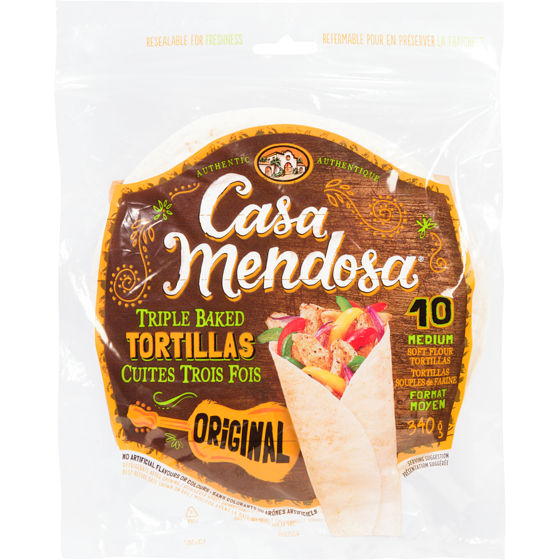 Casa Mendosa Original Medium Tortillas 340 g, $1.17/100g