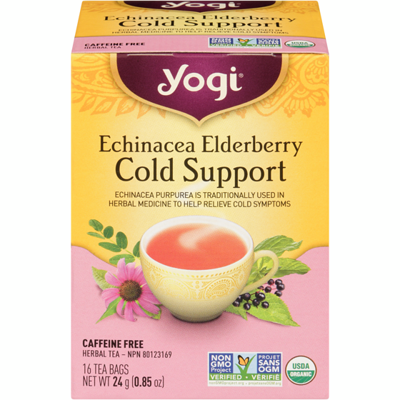 Yogi Echinacea Elderberry Cold Support 16 ea, $0.44/1ea