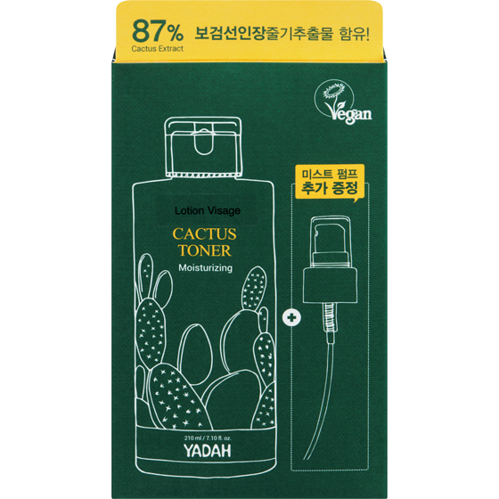 Yadah Cactus Toner Moisturizing 210 ml, $10.95/100ml