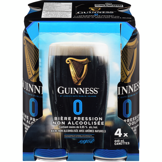 Guinness 0 pression sans alcool beer 4x440.0 ml, 0,71 $/100ml