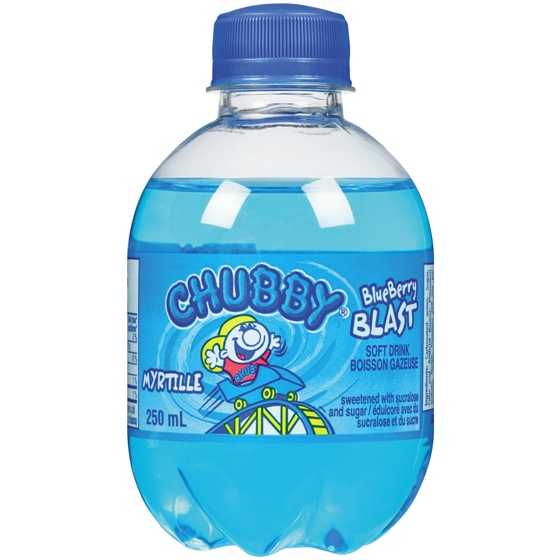Chubby Boisson gazeuse myrtille 250 ml, 0,20 $/100ml