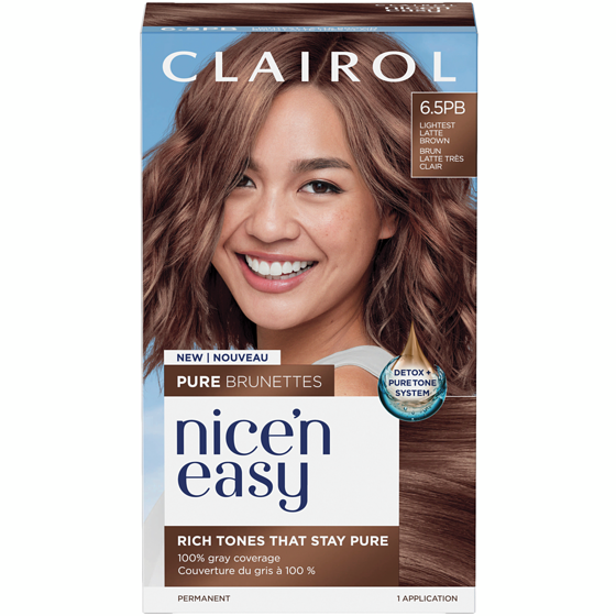 Clairol Nice'n Easy Pure Brunettes, Permanent Hair Dye, Rich Tones That Stay Pure Until Re-Coloring 6pb Light Hazelnut Brown 1 ea, $14.99/1ea