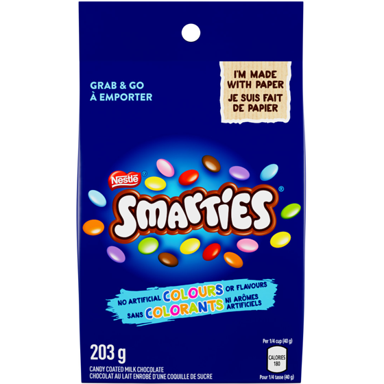 Nestlé Smarties Candy Coated Milk Chocolate Pouch 203 g, $2.95/100g