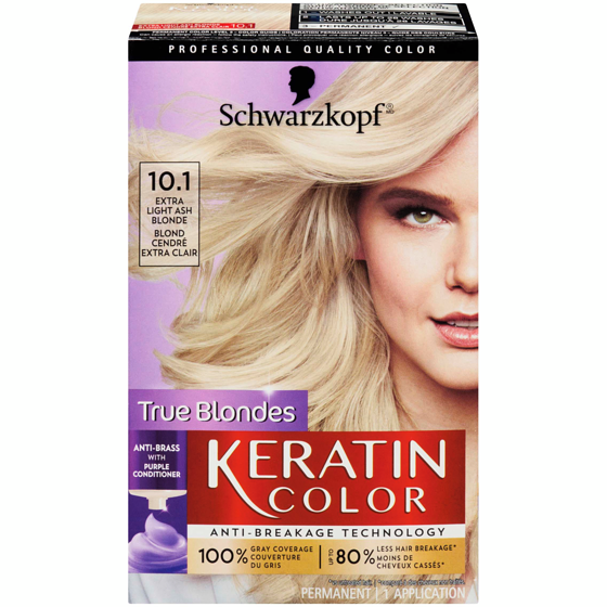 Schwarzkopf Keratin Color Permanent Hair Color Cream, 10.1 Extra Light Ash Blonde Extra Light Ash Blonde 60 ml, $21.98/100ml