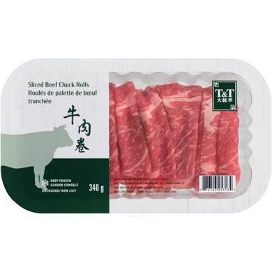 T&T Sliced Beef Chuck Rolls 340 g, $4.41/100g