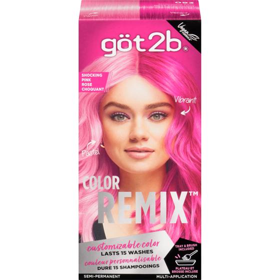 Schwarzkopf Color Remix, Customizable Semi-Permanent Hair Colour, Shocking Pink, 1 Application 1 ea, $14.99/1ea