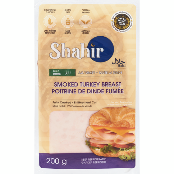 Shahir Halal Smoked Turkey Breast Mild 200 g, $3.50/100g
