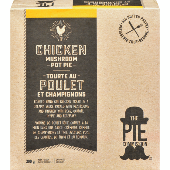 The Pie Commission Chicken Mushroom Pot Pie 300 g, $3.67/100g