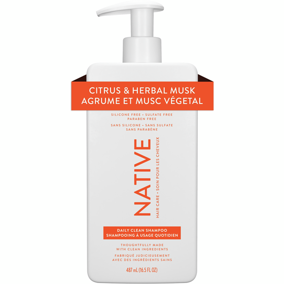 Native Daily Clean Citrus & Herbal Musk Shampoo 487 ml, $3.08/100ml