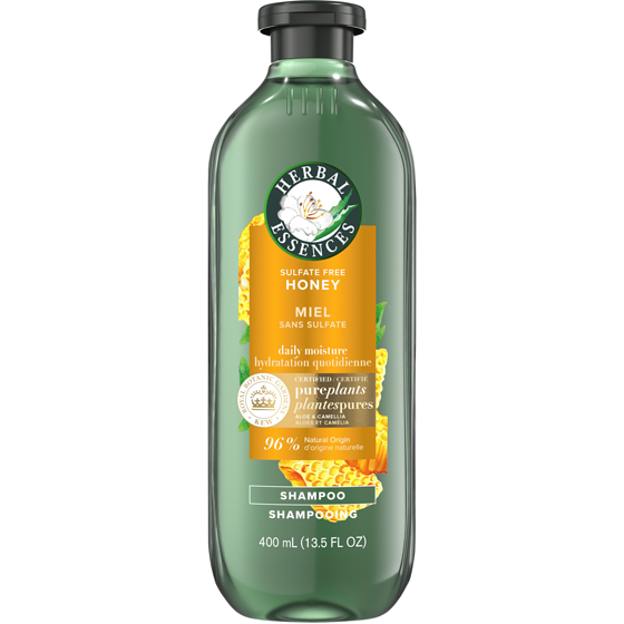 Herbal Essences Honey Daily Moisture Sulfate Free Shampoo, Nourishes Dry Hair, with Certified Camellia Oil and Aloe Vera, For All Hair Types, Especially Dry Hair 400 ml, $2.50/100ml