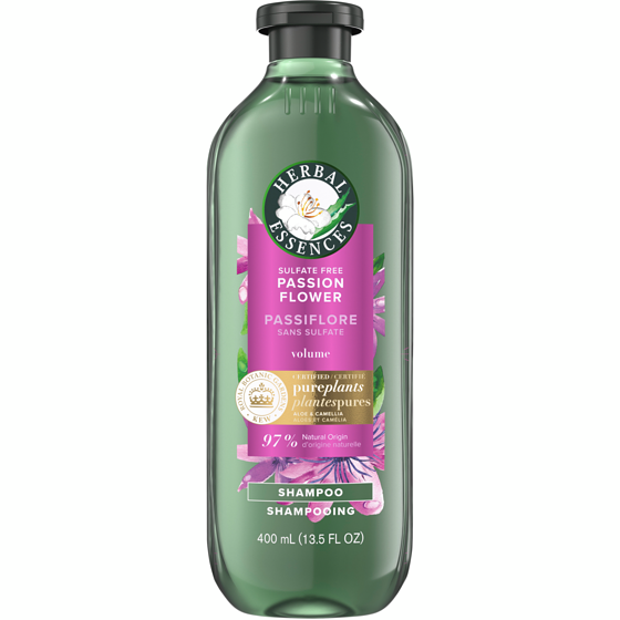 Herbal Essences Passion Flower Sulfate Free Shampoo, Volumizing, with Certified Camellia Oil and Aloe Vera, For All Hair Types, Especially Fine Hair 400 ml, $3.12/100ml