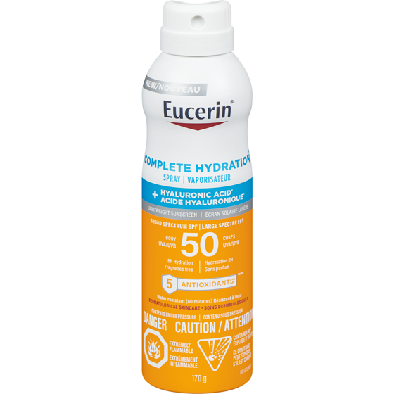 Eucerin Complete Hydration Sun Spray SPF 50 170 g, $15.29/100g