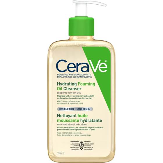Cerave Hydrating Foaming Oil Cleanser For Dry To Very Dry Skin 355 ml, $4.50/100ml