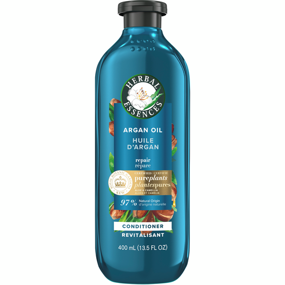 Herbal Essences Argan Oil Paraben Free Conditioner, Hair Repair, with Certified Camellia Oil and Aloe Vera, For All Hair Types, Especially Damaged Hair 400 ml, $2.50/100ml