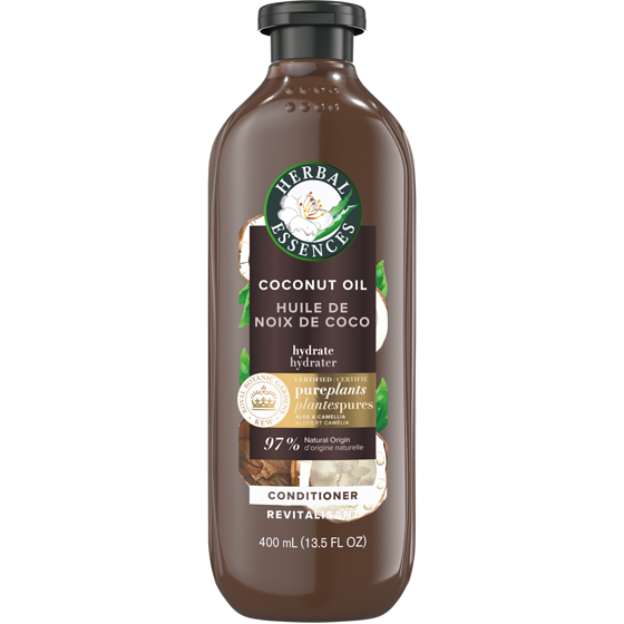 Herbal Essences Coconut Oil Hydrating Conditioner, with Certified Camellia Oil and Aloe Vera, For All Hair Types, Especially Dry Hair 400 ml, $2.50/100ml