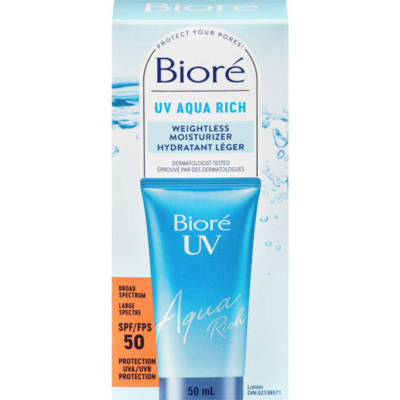 Biore UV Aqua Rich Weightless Moisturizer - SPF 50  50 ml, $37.98/100ml