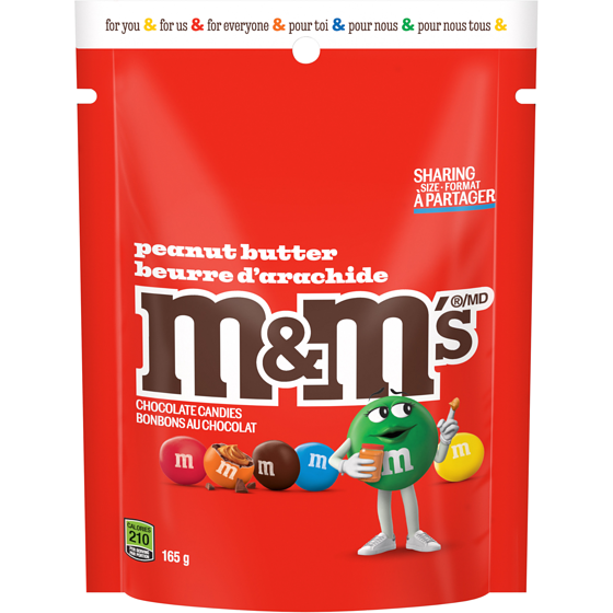 M&M's Peanut Butter Milk Chocolate Candies, Sharing Bag 165 g, $3.63/100g