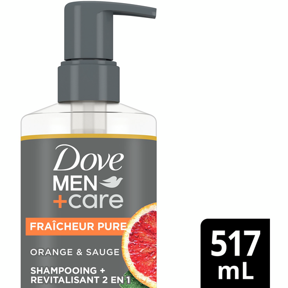 Dove Pure Fresh 2-in-1 Shampoo + Conditioner Orange & Sage 517 ml, $2.42/100ml